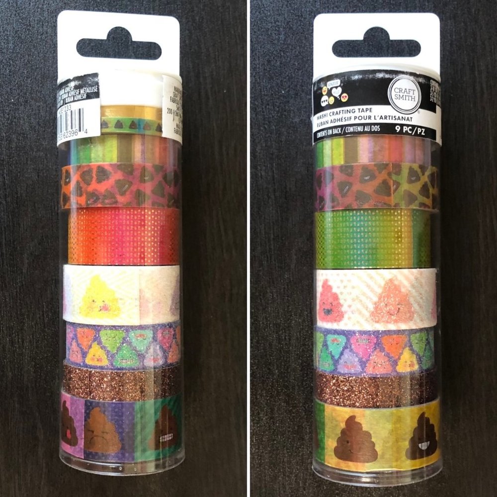 Rainbow Poop Emoji Washi Tape - Craft Smith